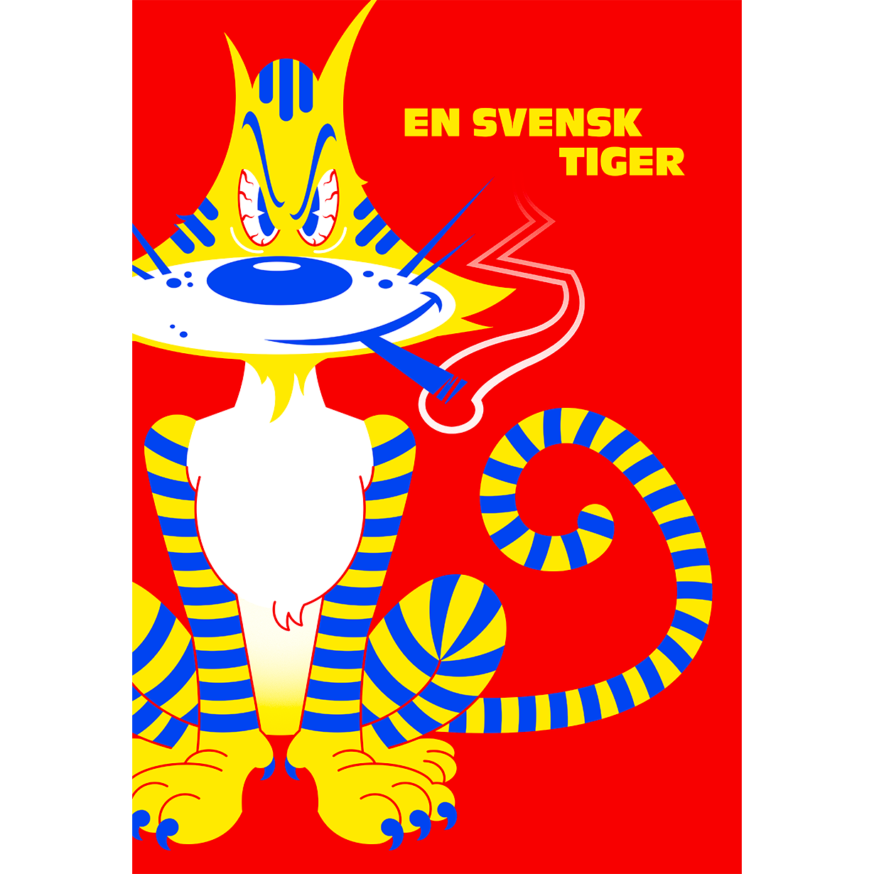 Bild på tävlingsbidraget "En svensk tiger" i PrintPower Award 2024.