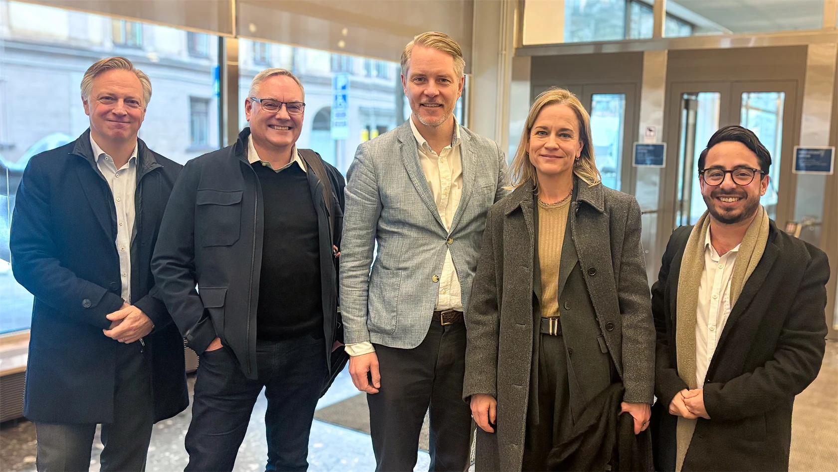 Allan Åberg, Paues Åberg Communications, Erik Mauritzon, Åtta45, statssekreterare Lars Hjälmered, Eva Glückman och Jakob Steinstö, Grafiska Företagen.
