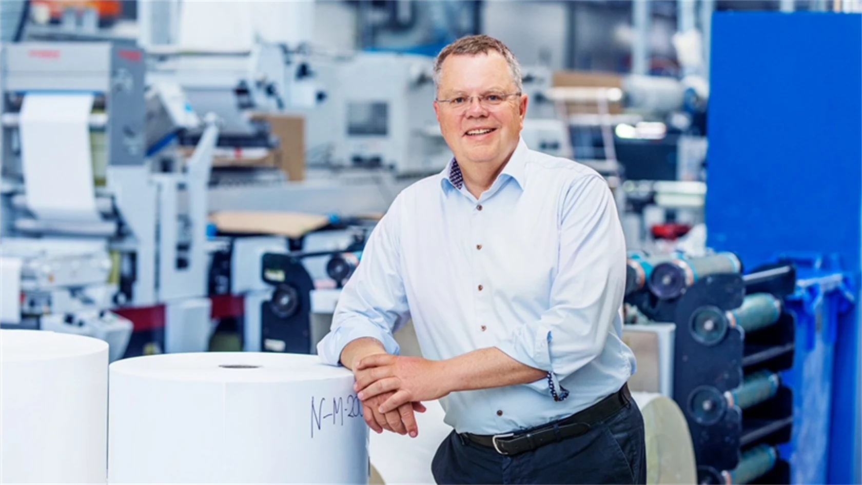 Bild på Patrik Jenemark, vd på Nordvalls Etikett.